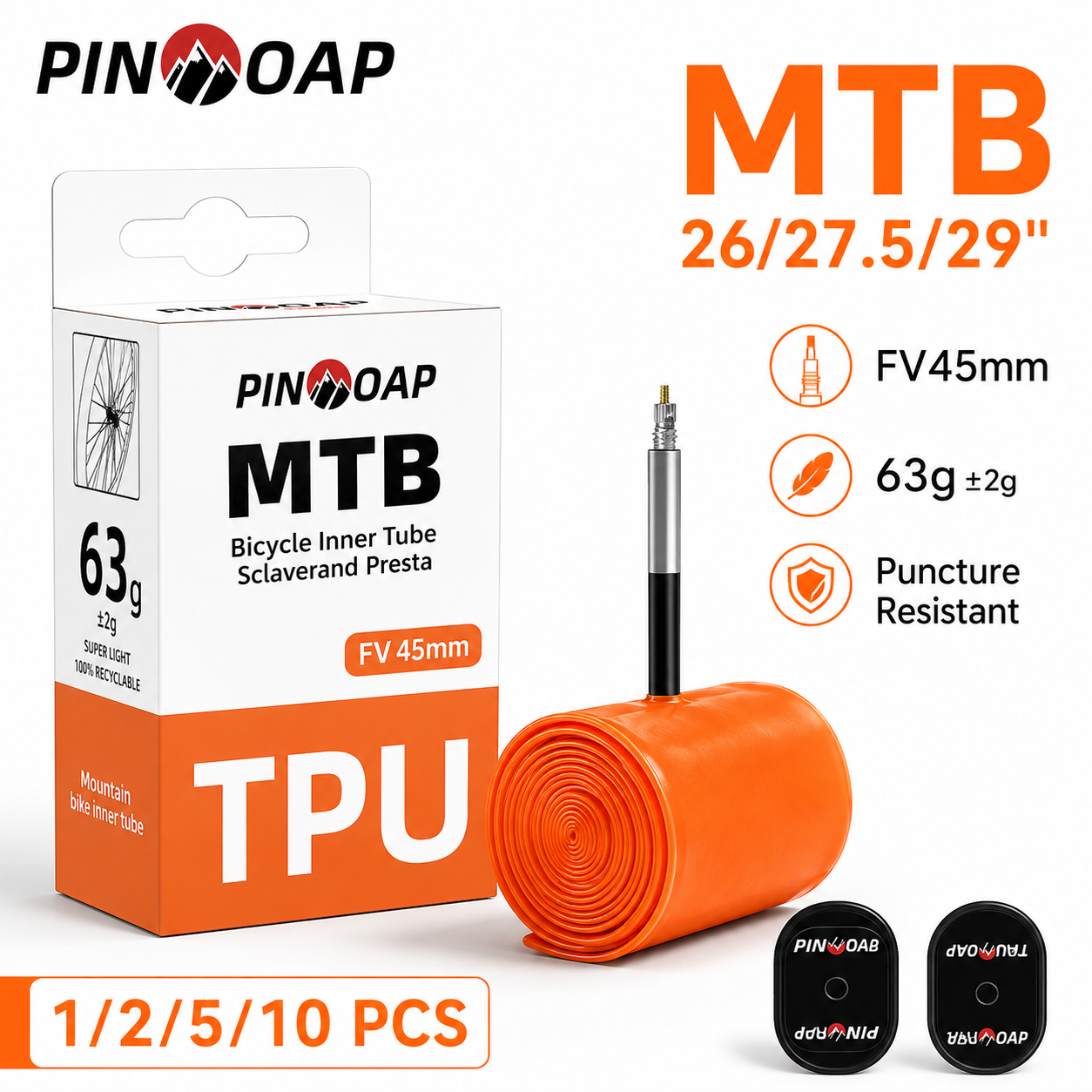 Mountain Biking Kit - PINMOAP 1/2/5/10PCS Mountain Bike Inner Tube