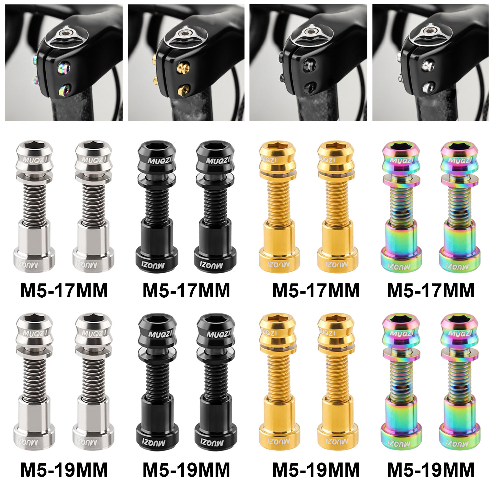 2 Set Bike Carbon Stem Bolts N – обзор и цена Mountain Biking Kit